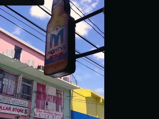 Monty's Legacy sign on High Street, San Fernando