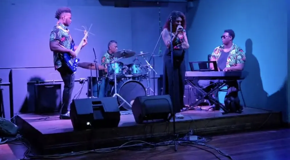 Live band playing on stage at Monty's Legacy